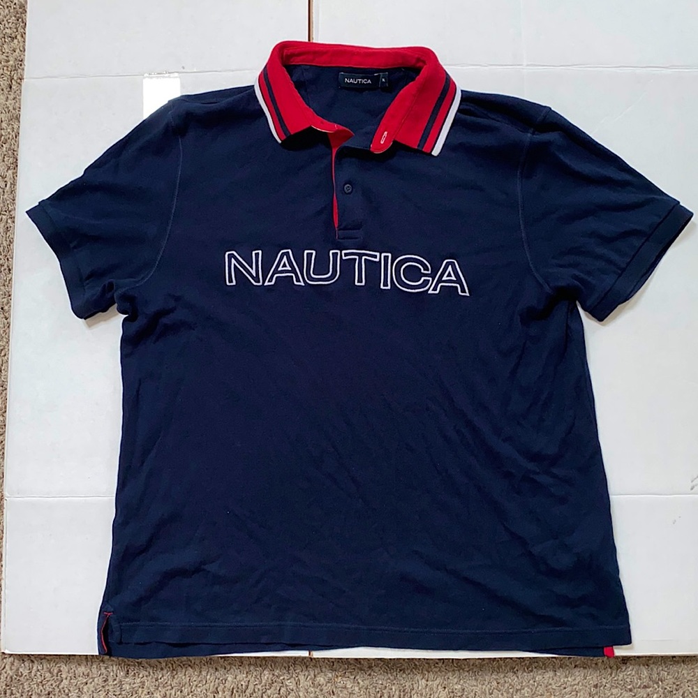 Nautica Navy Blue Polo XL